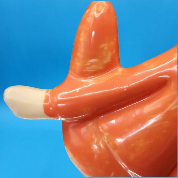 1950s Japan Pixie Elf Figurine Orange Furry Hair Kitsch Christmas Vintage Decor - Picture 10 of 11